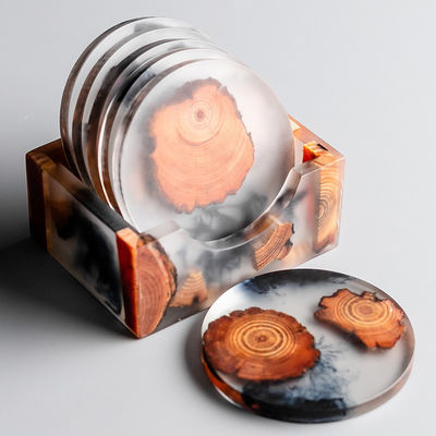 Eco Friendly Custom Crystal Resin Cup Coasters in nieuwste klassieke/postmoderne stijl