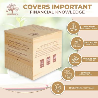 Houten piggybank Educational non-vouwbare rek voor jongens en meisjes Groot onbreekbaar ontwerp