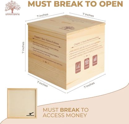 Houten piggybank Educational non-vouwbare rek voor jongens en meisjes Groot onbreekbaar ontwerp