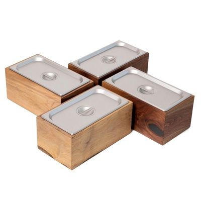 Nieuwste houten en stalen kantine geïsoleerde compostbak voor keuken voedsel afval recycling