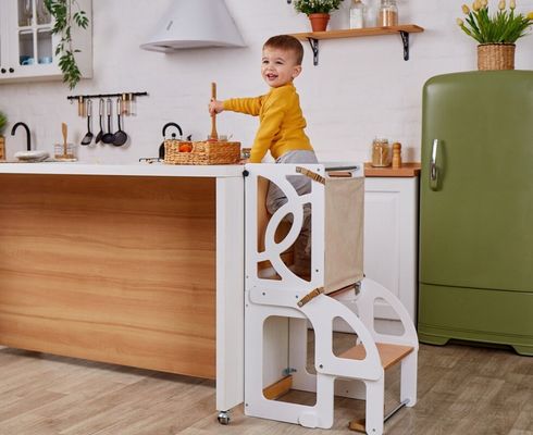 7 in 1 Cabriolet Kleuter Tafel met rugleuning Verbeteren van het leren en keuken plezier