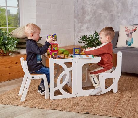 7 in 1 Cabriolet Kleuter Tafel met rugleuning Verbeteren van het leren en keuken plezier