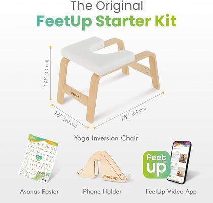 Postverpakking Y Houten yoga hoofdbank voor kernversterking in yoga oefeningen