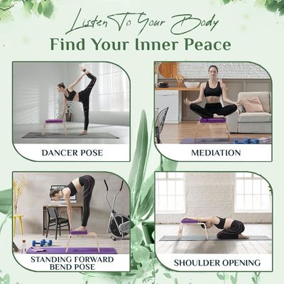 Postverpakking Y Houten yoga hoofdbank voor kernversterking in yoga oefeningen