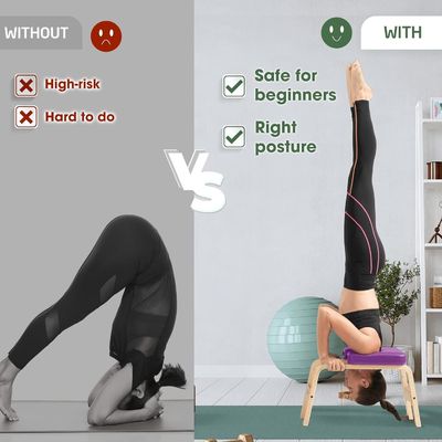 Postverpakking Y Houten yoga hoofdbank voor kernversterking in yoga oefeningen