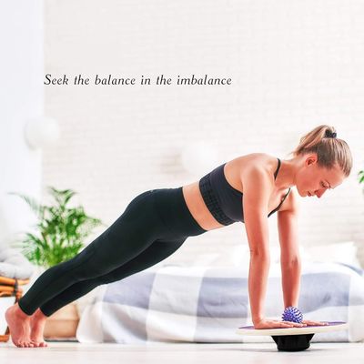 Eco-vriendelijk houten wobble-balansbord voor veelzijdige balanstraining en huisversiering