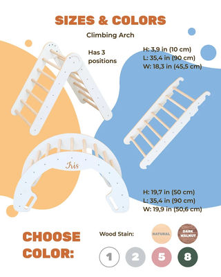 Postverpakking Y speelkamer Gym Klimmer Natuurlijke hout Klimboog voor Kinderen Leer speelgoed