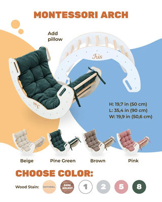 Postverpakking Y speelkamer Gym Klimmer Natuurlijke hout Klimboog voor Kinderen Leer speelgoed