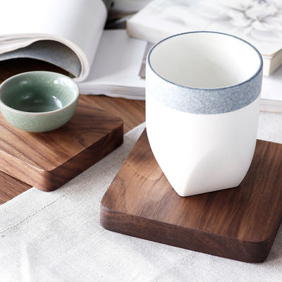 Op maat gemaakte vierkante Walnut Blank Houten Achterhoek voor High Grade Snack and Tea Tray