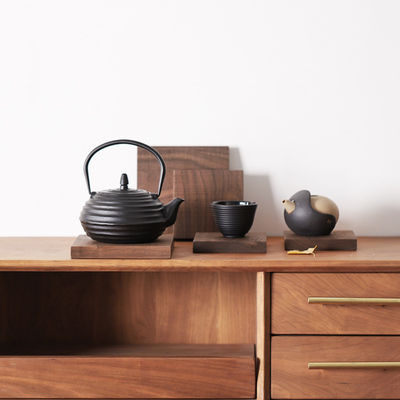 Custom Logo Acceptabele Walnut Cherry Houten Achterhoek voor milieuvriendelijke minimalistische ontwerpstijl