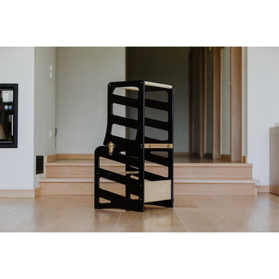 Alle seizoenen opvouwbare kinderkeuken toren modern ontwerp met 3in1 Helper toren en glijbaan