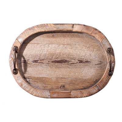 Metalen houten servietbak voor thee en vrije tijd Aanpasbaar