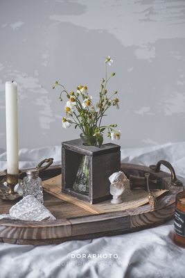 Metalen houten servietbak voor thee en vrije tijd Aanpasbaar