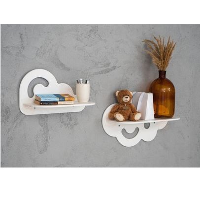 Huishoudelijke apparatuur Kinderen Speelgoedopslag Preppy Kamer Decor Wolkvorm Kleuter Drijvende planken Brandend
