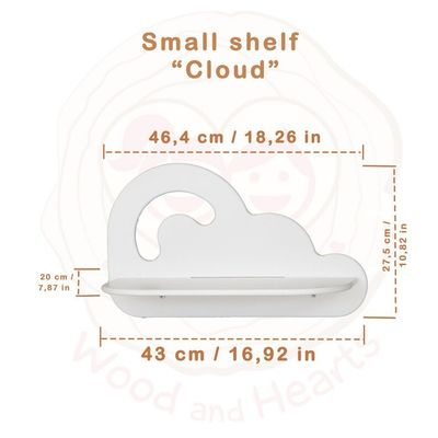 Huishoudelijke apparatuur Kinderen Speelgoedopslag Preppy Kamer Decor Wolkvorm Kleuter Drijvende planken Brandend