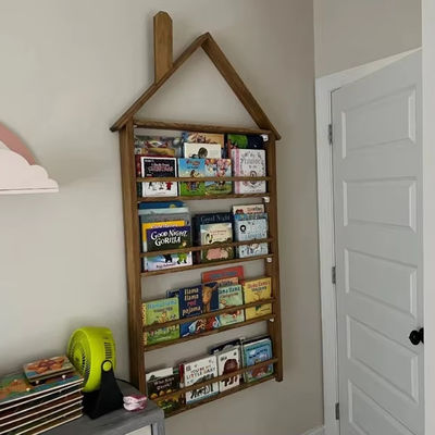 202406 Baby boekenkast Houten wand Montessori Solid Wood Kinderdagverblijf Wandrek Op maat