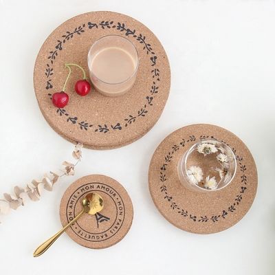 Tafelversiering Accessoires moet hebben Eco-vriendelijke houten cup Mat Custom Cork Coasters