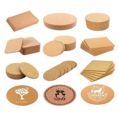 Tafelversiering Accessoires moet hebben Eco-vriendelijke houten cup Mat Custom Cork Coasters