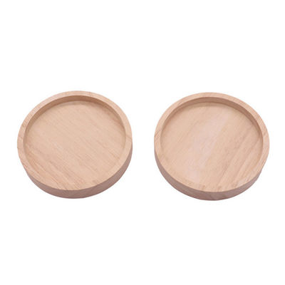 Op maat gemaakte kleurencoasters Duurzame ronde beukhout drinkmatten voor bescherming