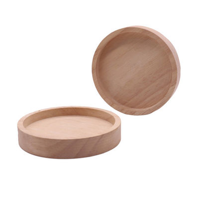 Op maat gemaakte kleurencoasters Duurzame ronde beukhout drinkmatten voor bescherming