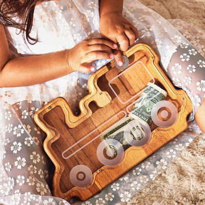 Pinijn Hout Dier Piggy Bank voor Kinderen Houten Plain Kleur Draak Vorm Bank Geld Dozen