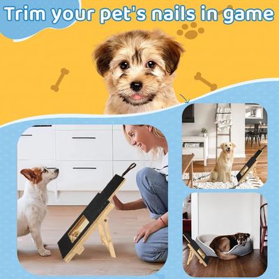 Huishoudelijke houten nagelverzorgingspad voor honden met snackbox Gratis monsterkosten