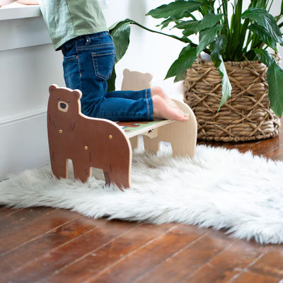 Gratis Voorbeeld Moderne Design Paasgeschenk Kinderen Beer Stap Stoel voor Kinderen