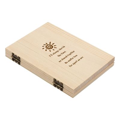 Houten stel foto frame met aangepaste laser gegraveerde persoonlijke tekst