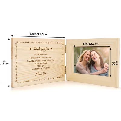 Kleuren Printmethode Op maat gemaakt massief houten fotoraam voor een eenvoudig tafeldisplay