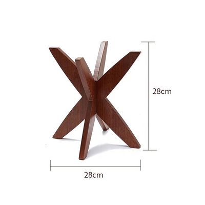 Custom hout 3 tiers cake fruit display stand met metalen frame voeg een vleugje elegantie toe