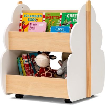 Kinderenboekenkast Houten boekenrek voor kleuters Boekenopslag op woonkamermeubelen