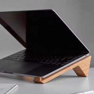 Gepersonaliseerd logo Acceptabel gelakt houten laptopstaand voor bureau