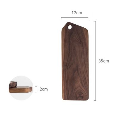 Gepersonaliseerd logo geaccepteerd Handgemaakte Noordse stijl bergvorm Zwarte walnoot brood bord