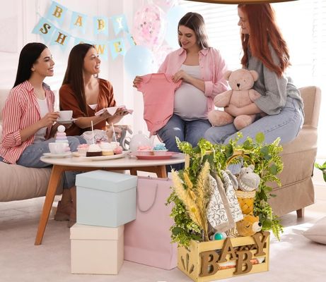 Gebouwde houten baby douche krat kast functie spaar ruimte baby opslag krat hamer