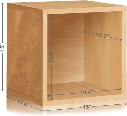 Grondbeginselen Vintage vinyl platen opslag blok kubus organisator plank eenlaagse ruimtebesparer