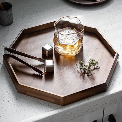 Gepersonaliseerd logo geaccepteerd Delicaat Noordse stijl Houten ambachtelijke bak 40,5x18,5x2cm