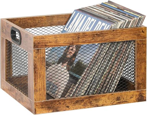 Houten recordhouder voor opslag Classic Cube Record Organiser opslag Als uw verzoek