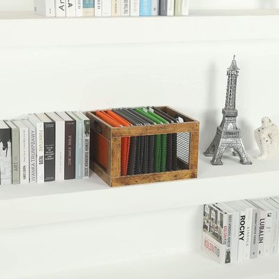 Houten recordhouder voor opslag Classic Cube Record Organiser opslag Als uw verzoek