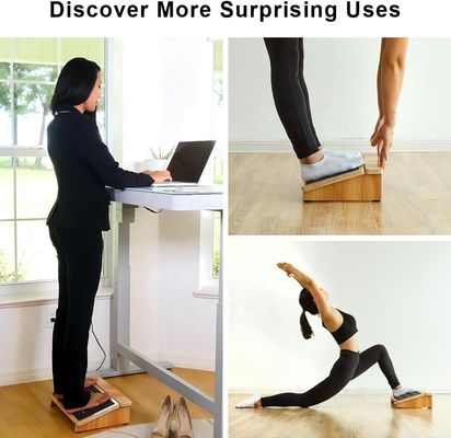 Ergonomische houten trapstoel voor houdingsondersteuning onder het bureau in huis- en kantoorstoelen