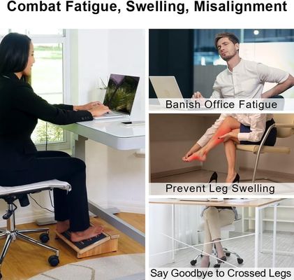 Ergonomische houten trapstoel voor houdingsondersteuning onder het bureau in huis- en kantoorstoelen