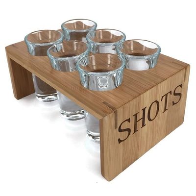 Vernis op maat van hout communion tray met geschoten glas eenvoudig en nuttig ontwerp