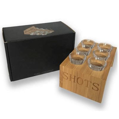 Zilkscherm gedrukt houten glasbak voor VIP-service esdoornhout