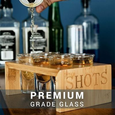 Zilkscherm gedrukt houten glasbak voor VIP-service esdoornhout