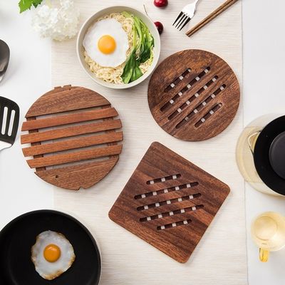 Gepersonaliseerd logo Acceptabel laser graveren Houten ondergrond voor gepersonaliseerde koffiebeker Mat