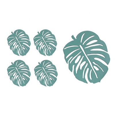 Onregelmatig modeontwerp Environmental Hout MDF Cup Coasters Green Leaf Cactus Cup Mat Decoratie Mat