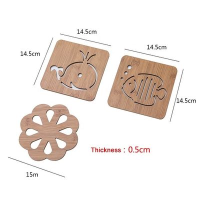 Creatieve bamboe-mat voor aangepaste geverfde houten gewone theebekers en -bakken