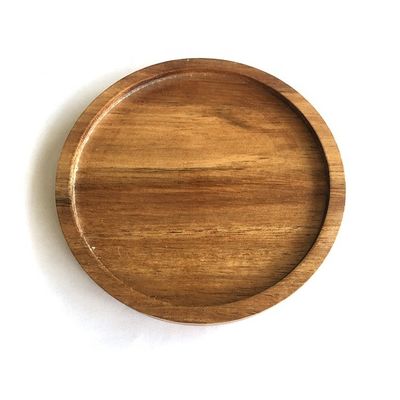 Huishoudelijk hout Plain Color Lack Acacia Solid Drink Coaster voor koffiebeker Mat Set