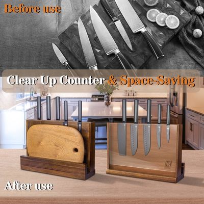 Dubbelzijdig magnetisch houten mesrek met acrylbeschermingsschild en aangepast logo