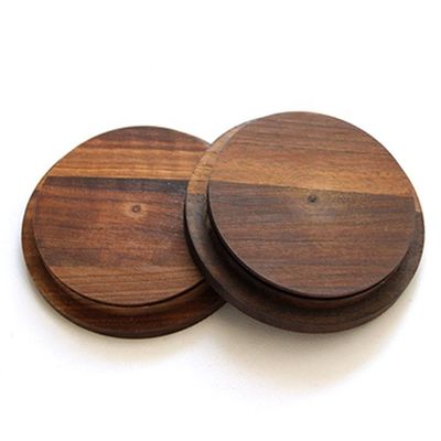 Op maat gemaakte bestelling geaccepteerd Keuken snoep Specerijen glazen pot met niet-vergieten zwarte walnoot deksel