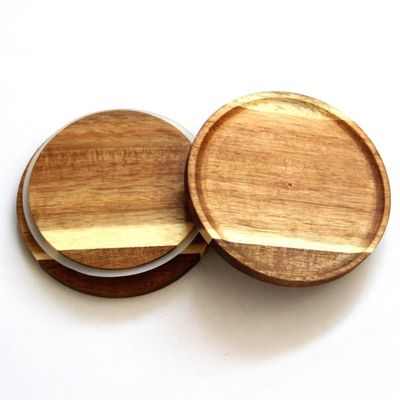 FSC-gecertificeerde glazen kaarspotten met houten deksel van acacia voor gemakkelijk openen en FSC-certificaat